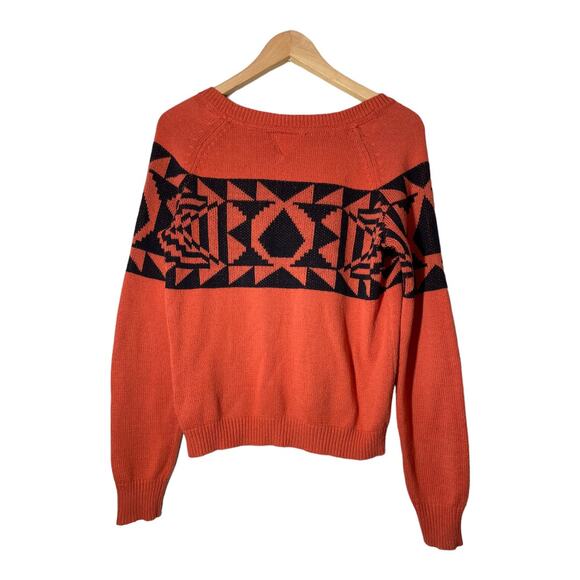 Volcom Orange Retro Sweater Spirit Animal Sz Medium - Picture 2 of 5